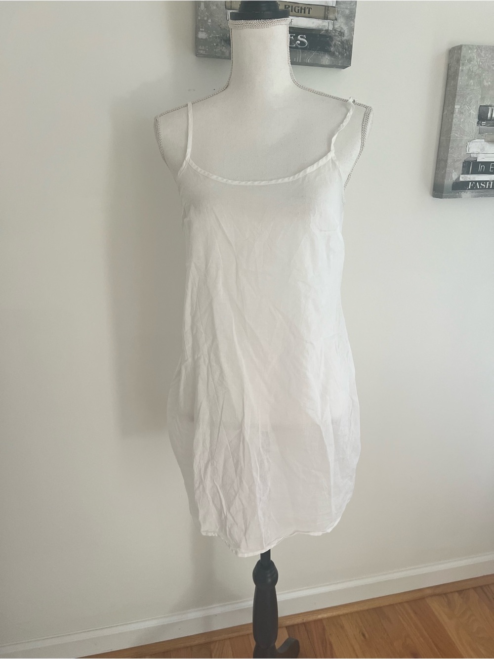Banana Republic White Slip Chemise with Thin Straps